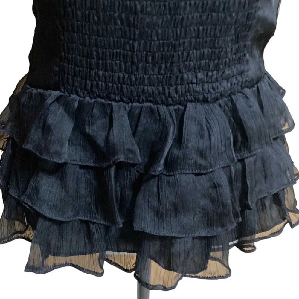 Do & Be women’s one shoulder black blouson style corset top. - Picture 7 of 14